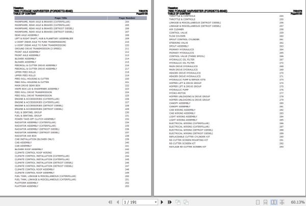 Hesston Forage Harvester 7660 Parts Catalog 7084379 1