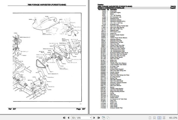 Hesston Forage Harvester 7660 Parts Catalog 7084379 3