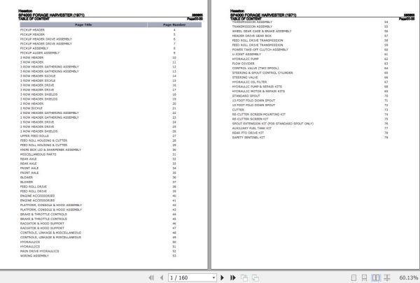 Hesston Forage Harvester SP4000 Parts Catalog 885855 1