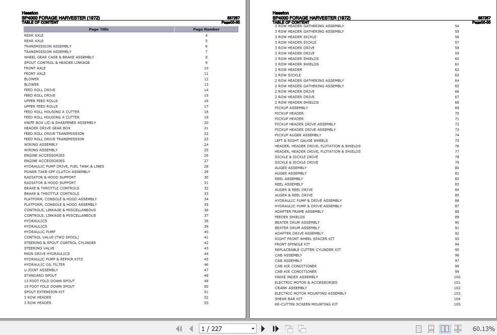 Hesston Forage Harvester SP4000 Parts Catalog 887257 1