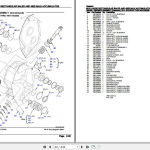Hesston Large Rectangular Baler 4910 Bale Accumulator 4925 Parts Catalog 00716754 Hesston Large Rectangular Baler 4910 Bale Accumulator 4925 Parts Catalog 00716754 2