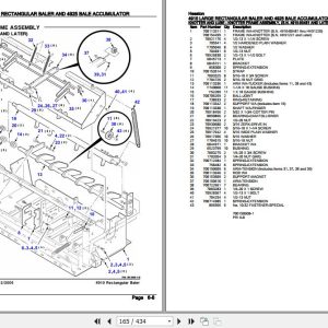 Hesston Large Rectangular Baler 4910 Bale Accumulator 4925 Parts Catalog 00716754 Hesston Large Rectangular Baler 4910 Bale Accumulator 4925 Parts Catalog 00716754 3