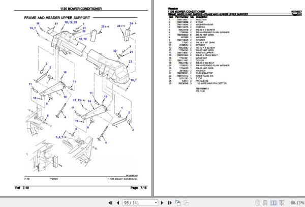 Hesston Mower Conditioner 1130 Parts Catalog 00709327 2