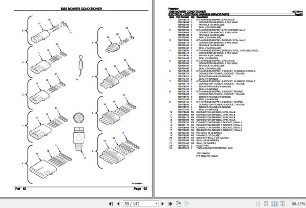 Hesston Mower Conditioner 1355 Parts Catalog 00730144 2