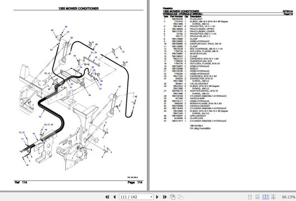 Hesston Mower Conditioner 1355 Parts Catalog 00730144 3