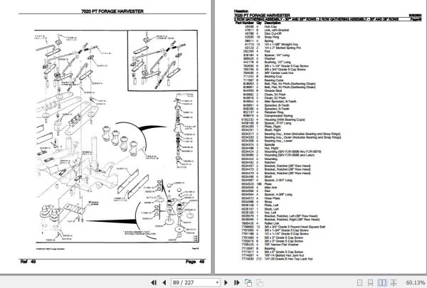 Hesston PT Forage Harvester 7020 Parts Catalog 8082893 3