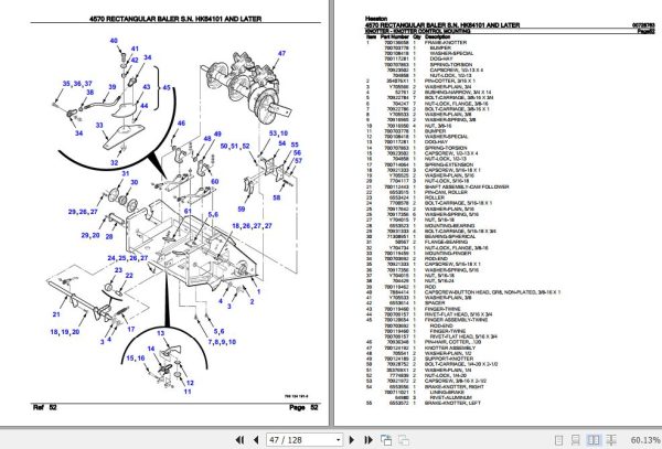 Hesston Rectangular Baler 4570 Parts Catalog 00728763 3