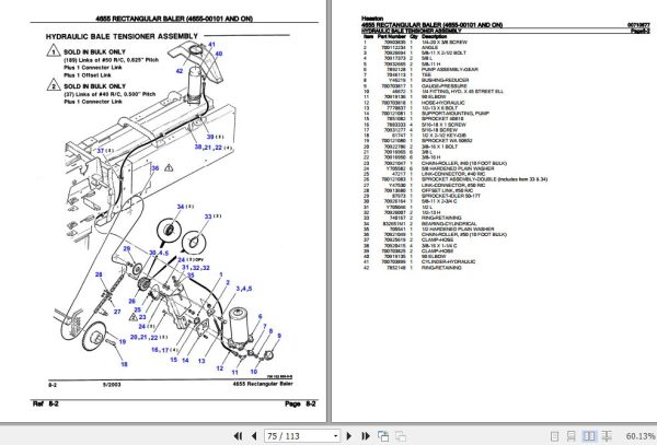 Hesston Rectangular Baler 4655 Parts Catalog 00710677 3