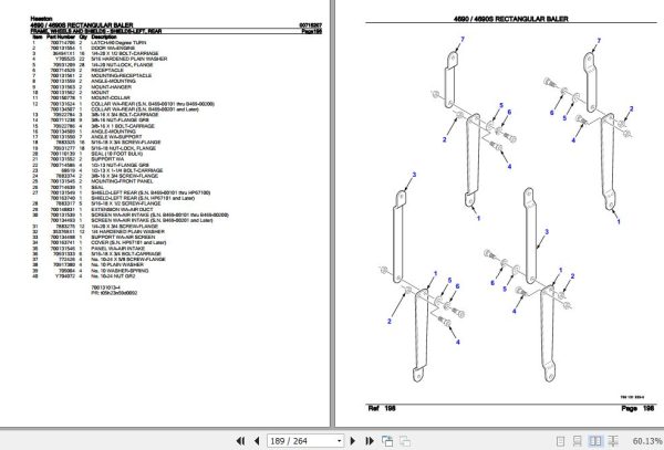 Hesston Rectangular Baler 4690 4690S Parts Catalog 00715207 3