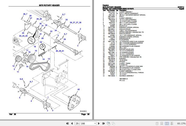 Hesston Rotary Header 9070 Parts Catalog 00722714 2