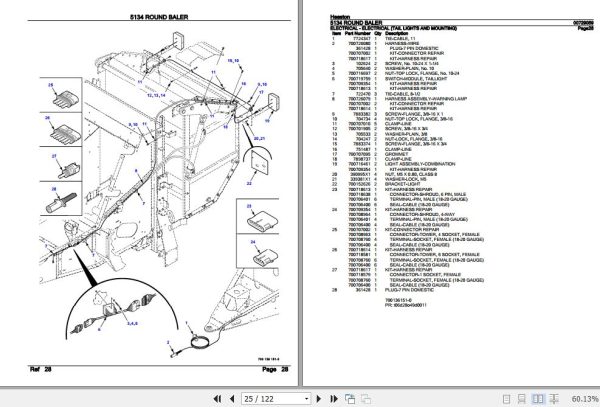 Hesston Round Baler 5134 Parts Catalog 00729059 2