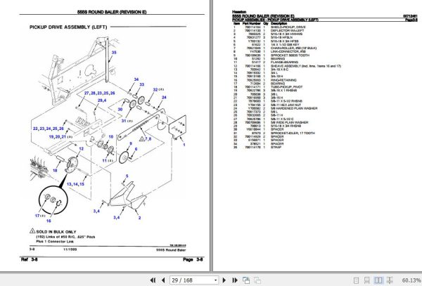 Hesston Round Baler 555S Parts Catalog 00712461 2
