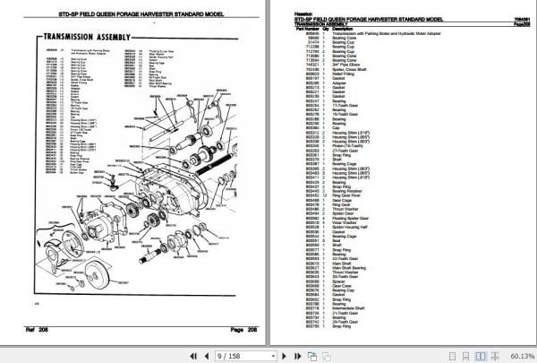 Hesston STD SP Field Queen Forage Harvester Parts Catalog 7084361 2