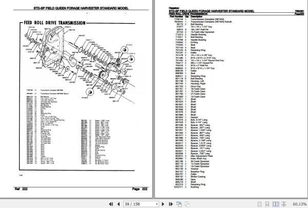 Hesston STD SP Field Queen Forage Harvester Parts Catalog 7084361 3