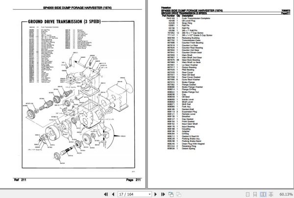 Hesston Side Dump Forage Harvester SP4000 Parts Catalog 7080872 2