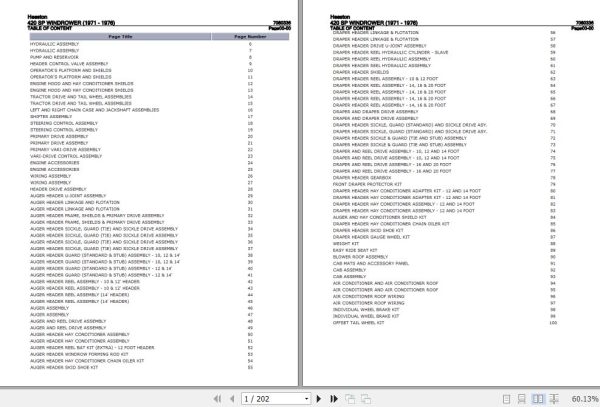 Hesston Windrower 420SP Parts Catalog 7080336 1
