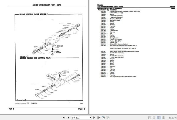 Hesston Windrower 420SP Parts Catalog 7080336 2
