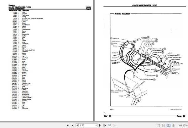 Hesston Windrower 420SP Parts Catalog 884536 3