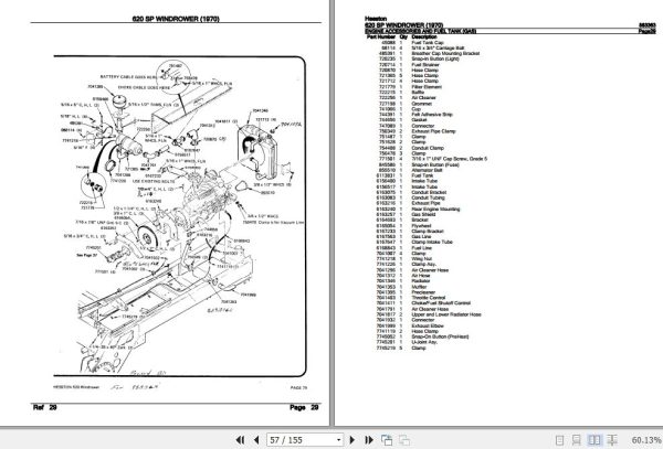 Hesston Windrower 620SP Parts Catalog 883363 3