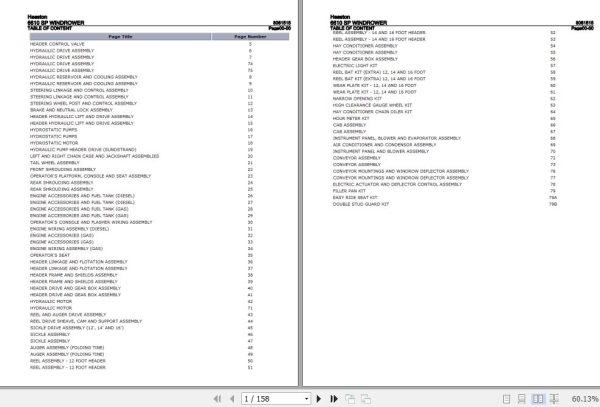 Hesston Windrower 6610 SP Parts Catalog 8081515 1