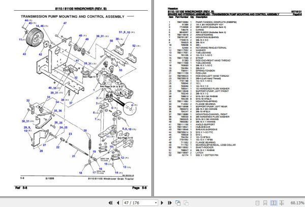 Hesston Windrower 8110 8110S Parts Catalog 00716131 2