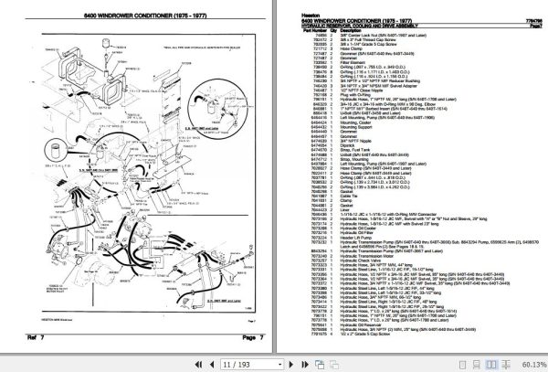 Hesston Windrower Conditioner 6400 Parts Catalog 7784796 2