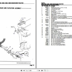 Hesston Windrower Tractor 6550 6555 6650 6655 Parts Catalog 00705175 2