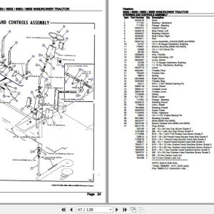 Hesston Windrower Tractor 6550 6555 6650 6655 Parts Catalog 00705175 3