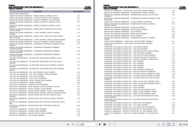 Hesston Windrower Tractor 8400 Parts Catalog 00708881 1