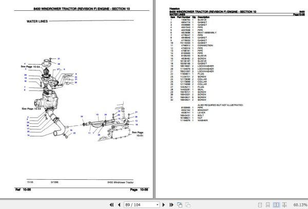 Hesston Windrower Tractor 8400 Parts Catalog 8400 3