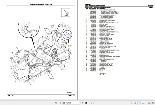 Hesston Windrower Tractor 9240 Parts Catalog 00723382 2