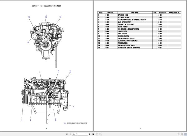 Hino Engine J08EVV KSFG Parts Catalog 1
