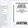 Hyster Forklift E80 120XL3 E100XL3S C098 Parts Manual 1483861 2020 1