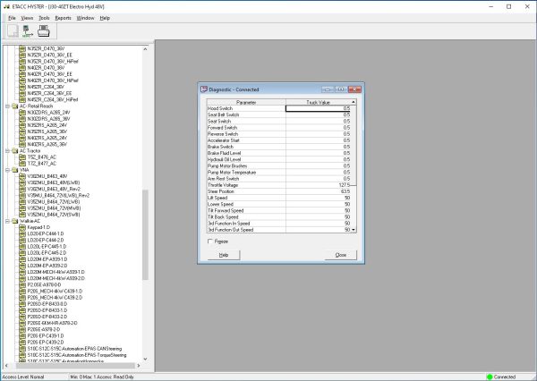Hyster Forklift ETACC 08.2024 2.42.15 Display Program and Database 14