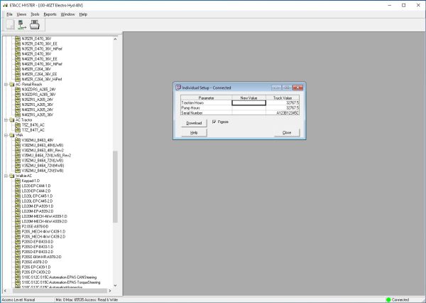 Hyster Forklift ETACC 08.2024 2.42.15 Display Program and Database 15