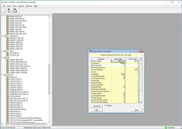 Hyster Forklift ETACC 08.2024 2.42.15 Display Program and Database 16