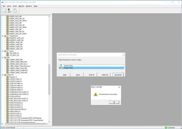 Hyster Forklift ETACC 08.2024 2.42.15 Display Program and Database 19