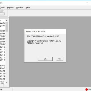 Hyster Forklift ETACC 08.2024 2.42.15 Display Program and Database 2