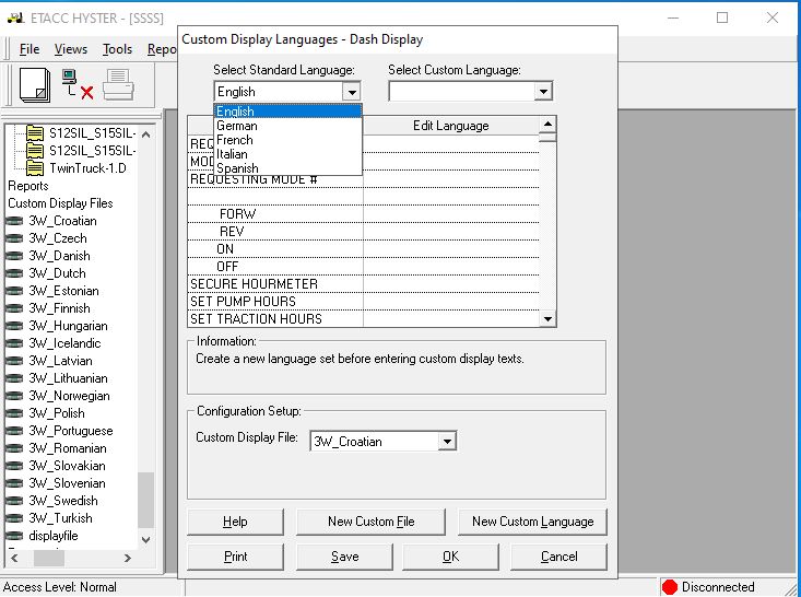 Hyster Forklift ETACC 08.2024 2.42.15 Display Program and Database 5