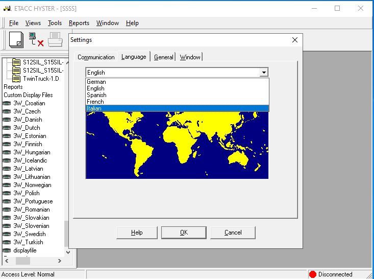 Hyster Forklift ETACC 08.2024 2.42.15 Display Program and Database 8