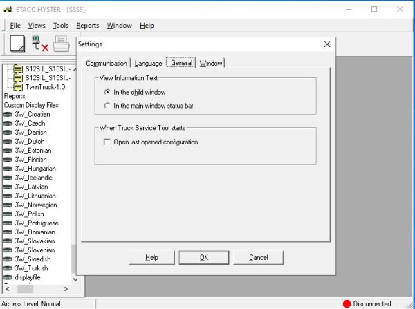 Hyster Forklift ETACC 08.2024 2.42.15 Display Program and Database 98