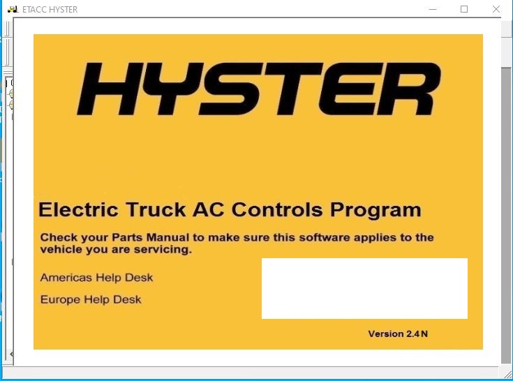 Hyster Forklift ETACC 08.2024 2.42.15 Display Program and Database
