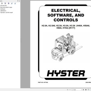 Hyster Forklift H2.0A H3.5A R177 Electrical Software And Controls 4277938 1
