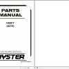Hyster Forklift H50CT A274 Parts Manual 4014303 2019 1