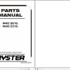 Hyster Forklift W40Z B218 W45Z C215 Parts Manual 1499818 2020 1