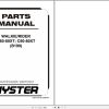 Hyster Forklift WALKIE RIDER B60 80XT C60 80XT B199 Parts Manual 897504 2018 1