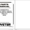 Hyster Forklift YARDMASTER II HR45 27 to HR45 41LS B222 Parts Manual 1629342 2021 1
