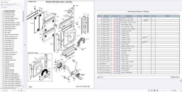 Hyundai Excavator R300LC 9A Parts Manual 2
