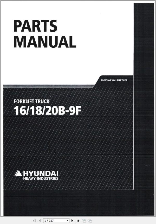 Hyundai Forklift 16B 9F 18B 9F 20B 9F Parts Catalog 92HE 30000 EN KO 1