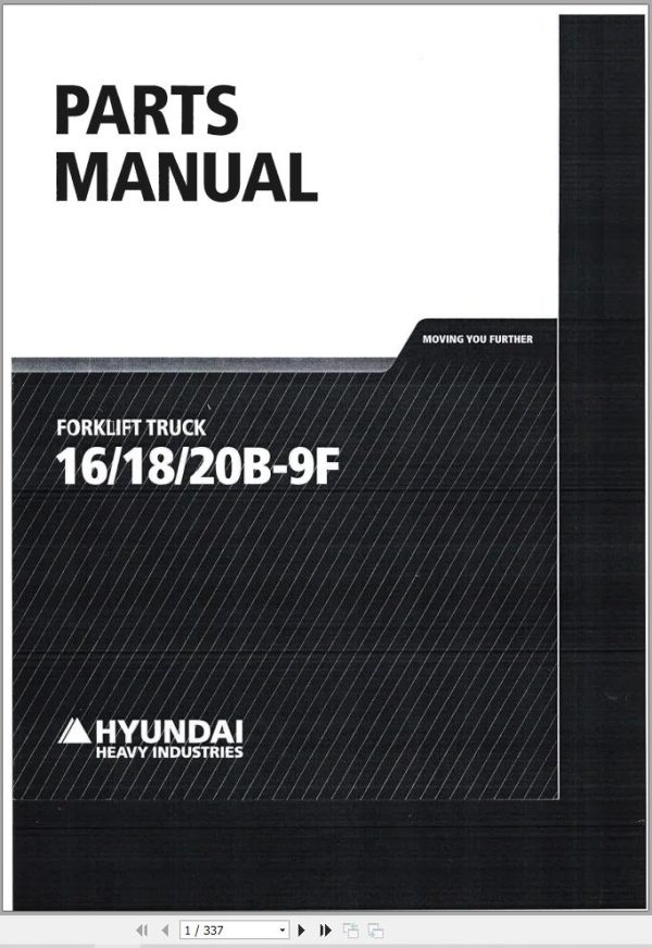 Hyundai Forklift 16B 9F 18B 9F 20B 9F Parts Catalog EN KO 1